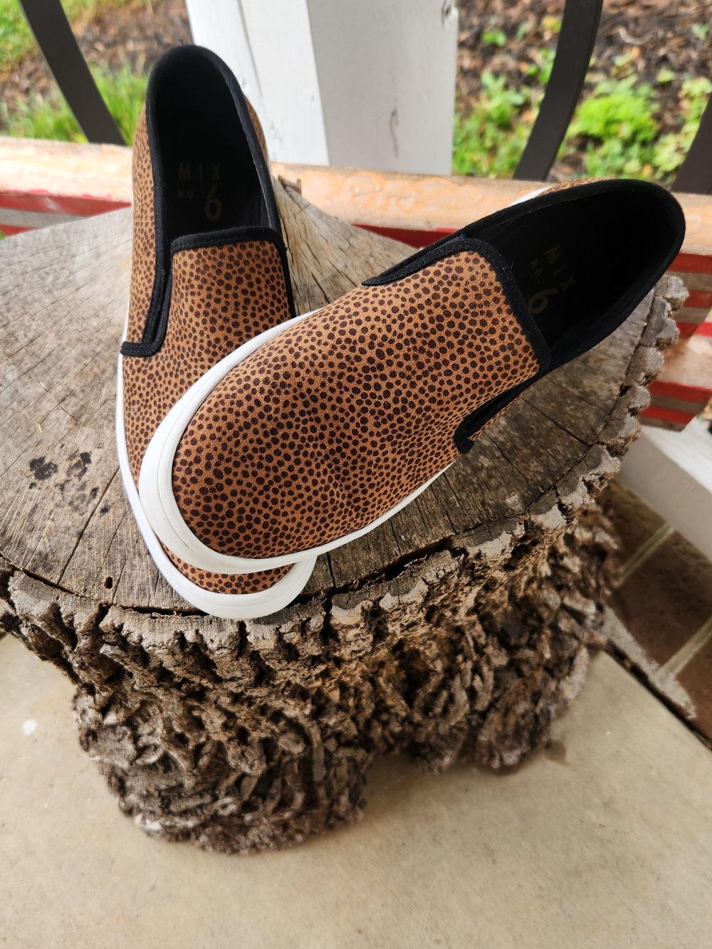Mix No. 6 Leopard-Print Slip-On Flats in Brown and Black - Picture 5 of 6